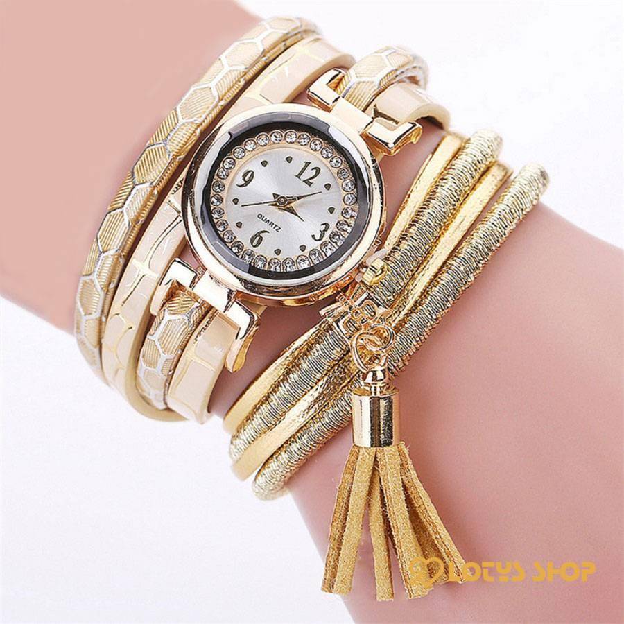 Women’s Multilayered Leather Bracelet Watch Accessories Watches Women’s watches color: Beige|Black|Grey|Mint Green|Red|White