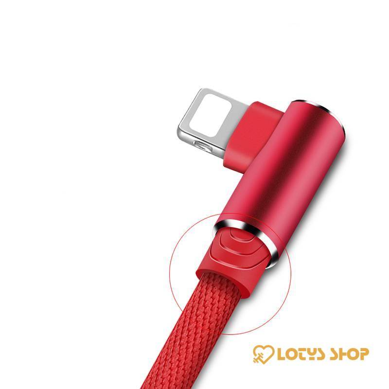 90 Degree USB Cable Charger Accessories Cables Mobile Phones color: Black|Blue|Grey|Red|White