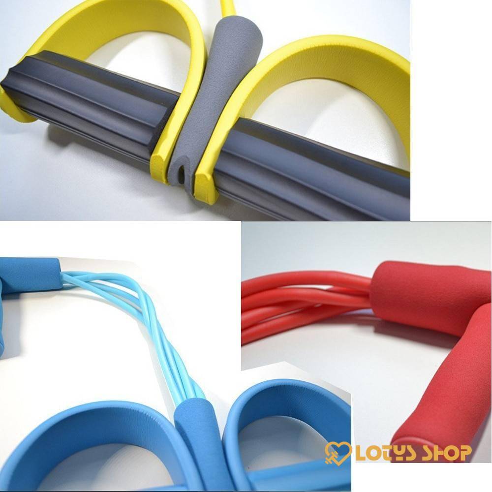 4 Tube Fitness Resistance Bands Sport Gadgets color: Blue|Green|Pro blue|Pro green|Pro purple|Pro red|Purple|Red|Yellow