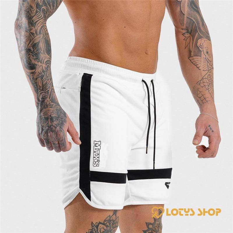 Men’s Fitness Training Shorts Men's shorts Men's sport items Sport items color: Black|White
