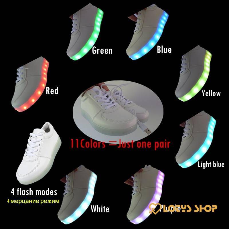 Sneakers With USB Lights Kids sport items Sport items color: Black|Black and White|deep blue|Gold|Graffiti|Green|Kid Black|Kid Deep Blue|Kid Gold|Kid Pink BLue|Kid Pink Red|Kid Silver|Kid White|Silver|White