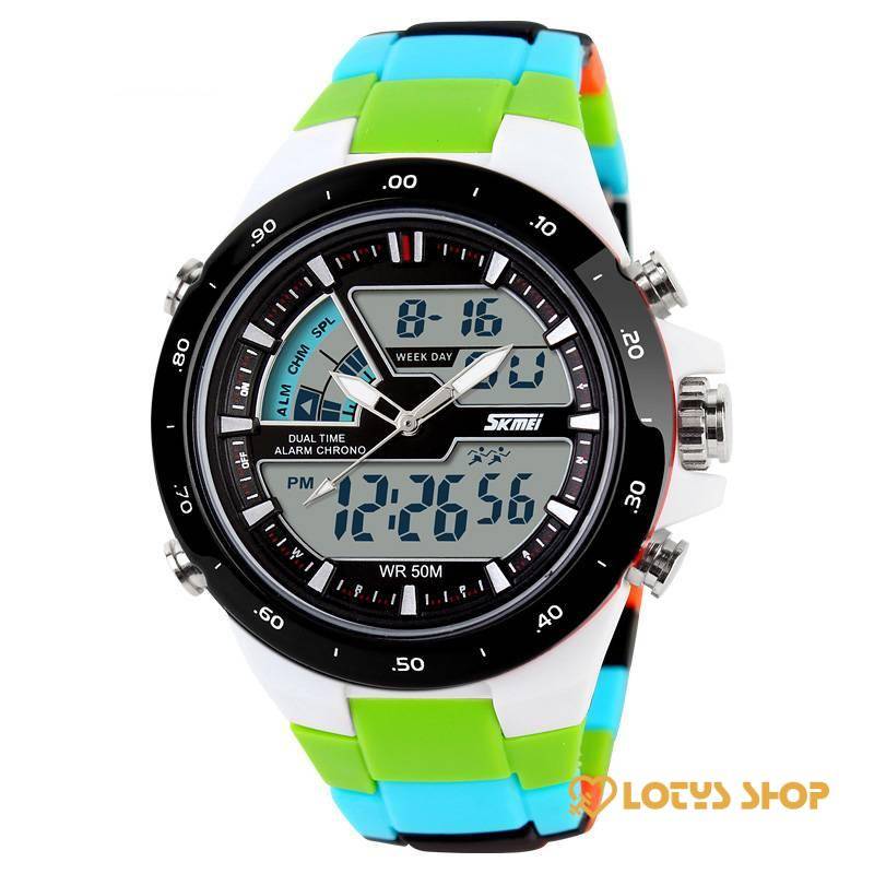 Women’s Sports Dual Time Zone Digital Watch Accessories Watches Women’s watches color: Black|black red|black white|Blue|Gold|Green|Orange|White