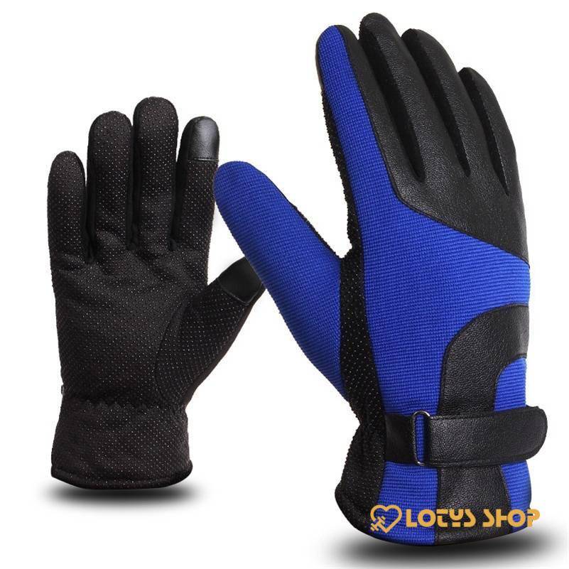 Men’s Thermal Outdoor Winter Sports Gloves Gloves Outdoor Sports Snow Sports color: Black|Blue|Brown|Gray|Red