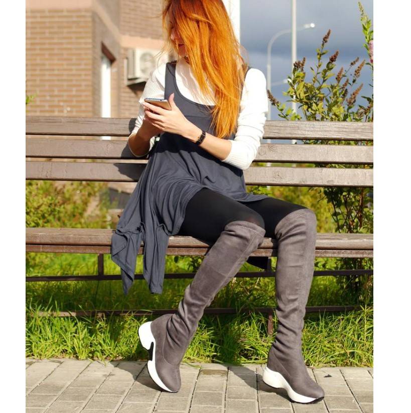 Women’s Sport Chic Style Over the Knee Boots Sport items Women Sport Shoes Women's sport items color: Black|Camel|Dark Grey|Gray|Wine Red