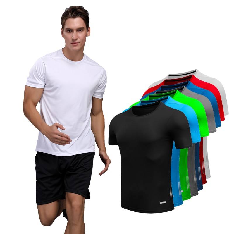 Men’s Quick Dry Gym T-Shirts Men's sport items Men's t-shirts Sport items color: Black|Blue|Dark Blue|Gray|Green|Red|White