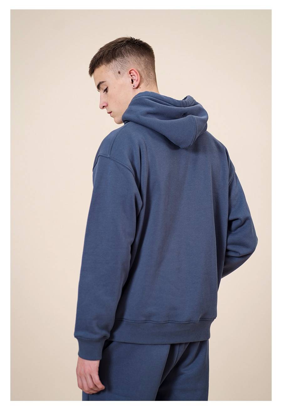 Solid Color Hooded Sweatshirt for Men