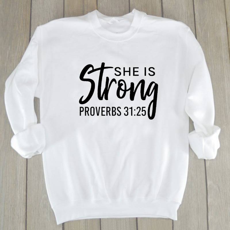 Women’s Colourful Cotton Pullover “She Is Strong” Sport items Women's Hoodie Women's sport items color: Black|Burgundy|Green|Grey|Pink|White|Yellow