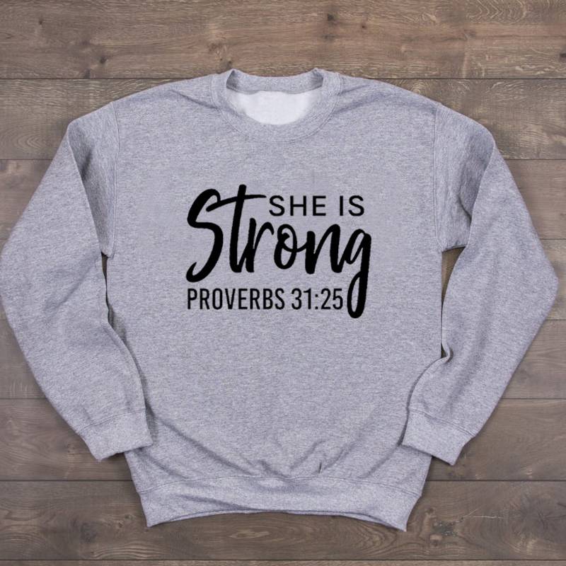 Women’s Colourful Cotton Pullover “She Is Strong” Sport items Women's Hoodie Women's sport items color: Black|Burgundy|Green|Grey|Pink|White|Yellow